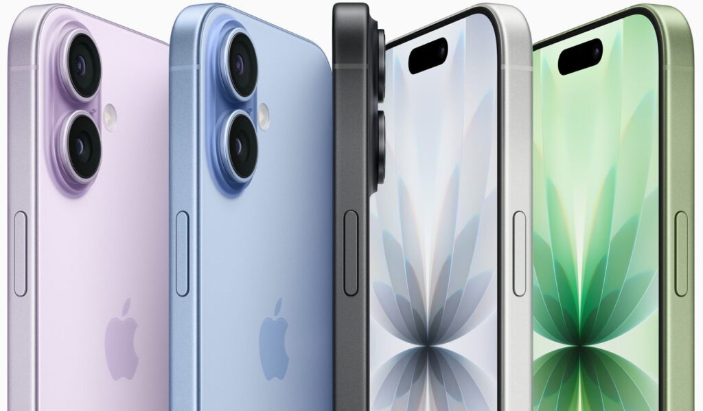 Apple iPhone 17 color lineup showing the full range of available colors.