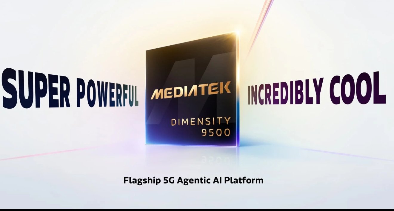 MediaTek Dimensity 9500 chip close‑up photo